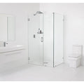 47.5x22 x 78x22 Hinged Frameless Shower Door Brushed Nickel Z258