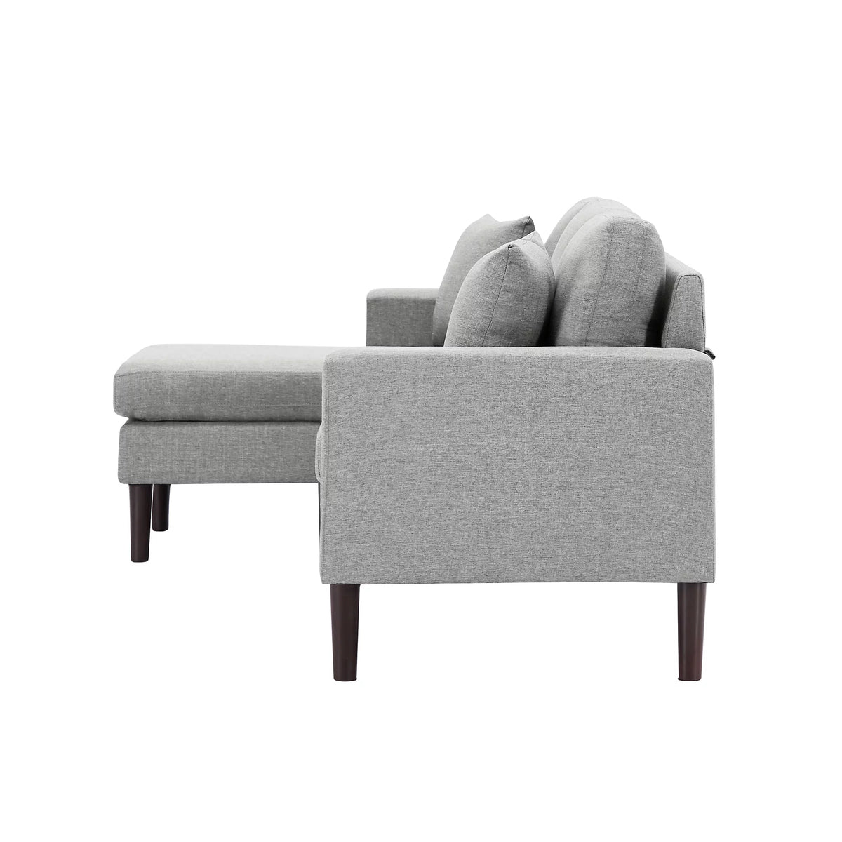 Light Grey Fabric Left Hand Facing Sectional Sofa J645