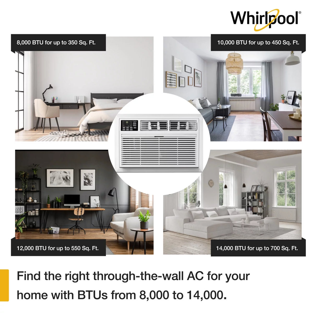 12,000 BTU 230-Volt Through-the-Wall Air Conditioner with Remote Control B695153