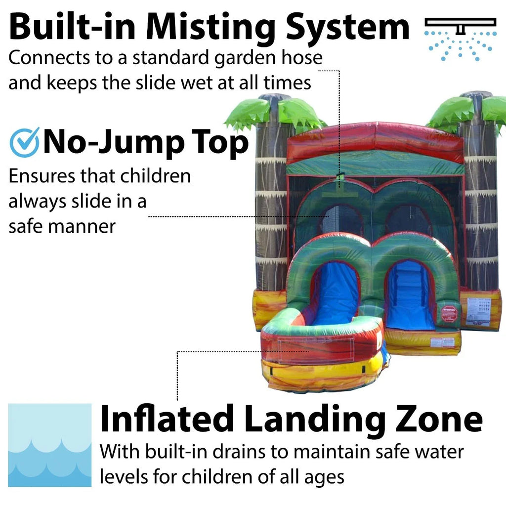 Commercial Inflatable Water Slide Bounce House Slip and Slide Trio J781961