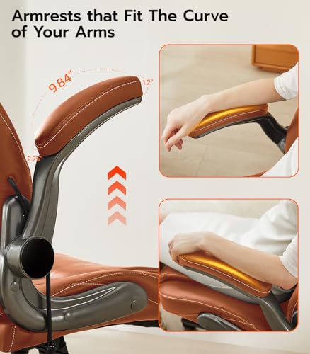 Ergonomic Computer Chair with Flip-Up Arms and Lumbar Support H84497