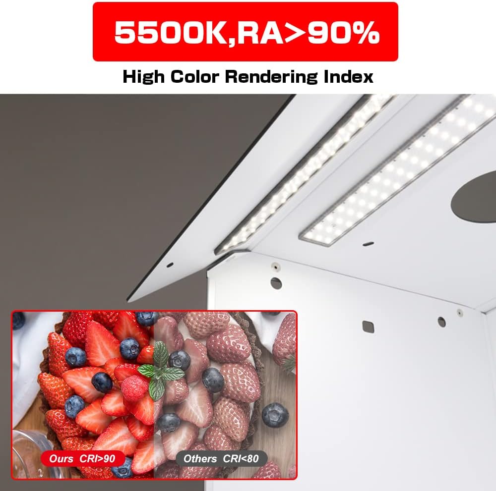 16"/40cm Portable Photo Studio Light Box with 6 Color Backdrops and 3 Light Filter Pack of 2 B7291