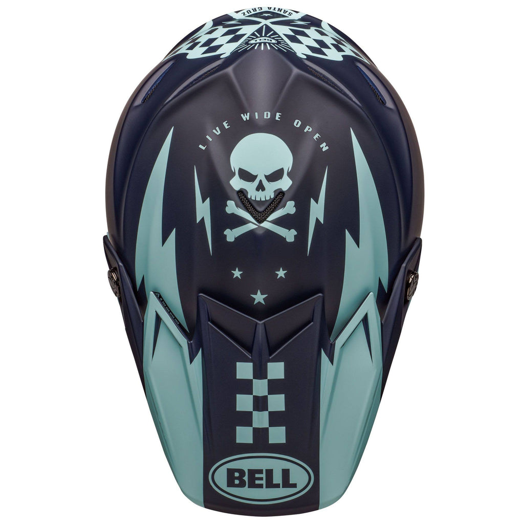 Matte Navy Light Blue Moto-9 Flex Helmet B104