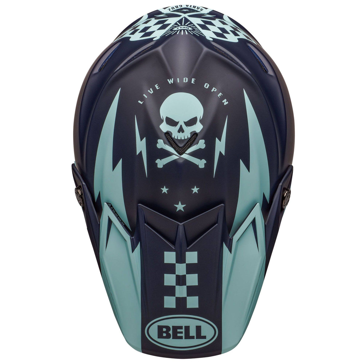 Matte Navy Light Blue Moto-9 Flex Helmet B104