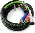 12ft 3 in 1 ABS & Power Air Line Hose Wrap 7 Way Electrical Cable with Handle Grip Y419136