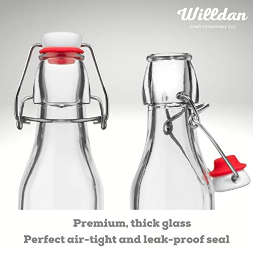 Set of 6 8.5oz Swing Top Glass Bottles N410569
