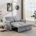 55" Gray Convertible Futon Sofa Bed W219105