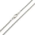 925 Sterling Silver Rope Diamond Cut Chain Necklace A71822