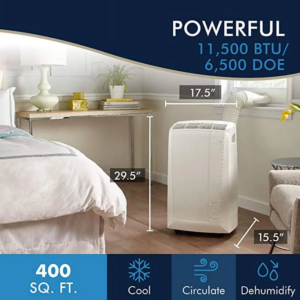 Restored 10,000 BTU 3-Speed Portable Air Conditioner with Dehumidifier V160226