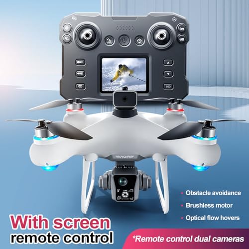 Drone with Screen Controller, Brushless Motor, Optical Flow Localization, Obstacle Avoidance, Black E594