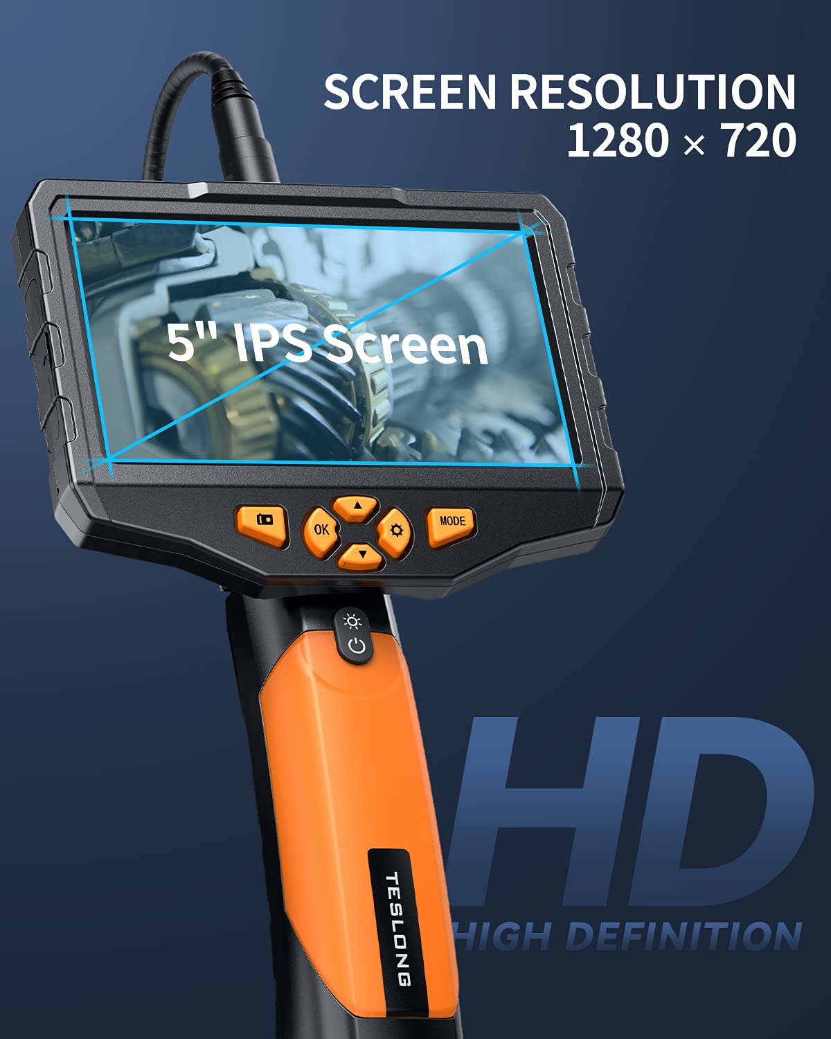 16.4ft Waterproof Flexible Borescope Inspection Camera with Light R439