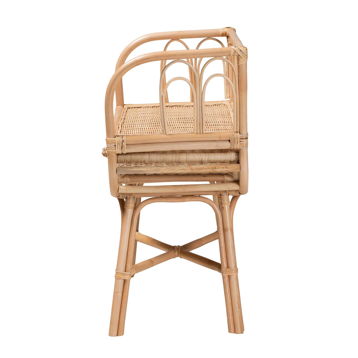 Natural Brown Rattan Nightstand N890347