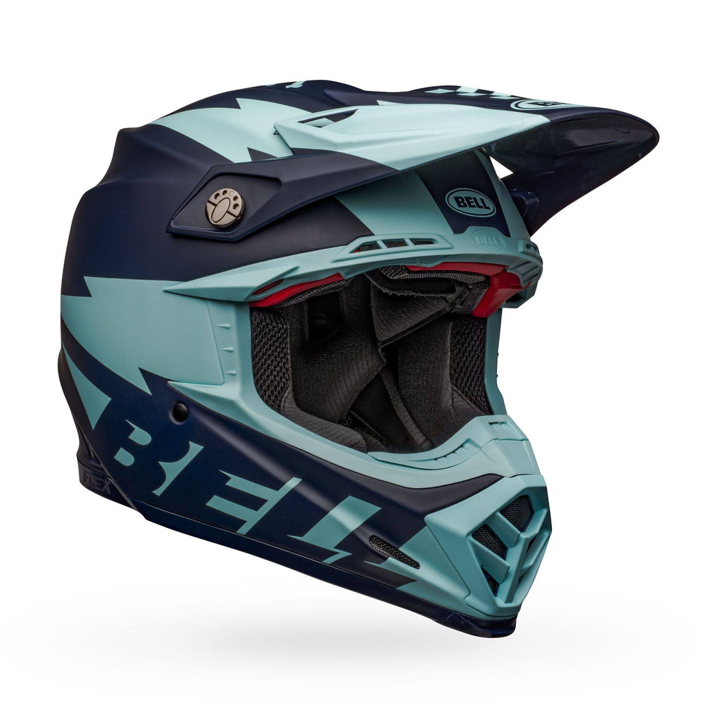 Matte Navy Light Blue Moto-9 Flex Helmet B104