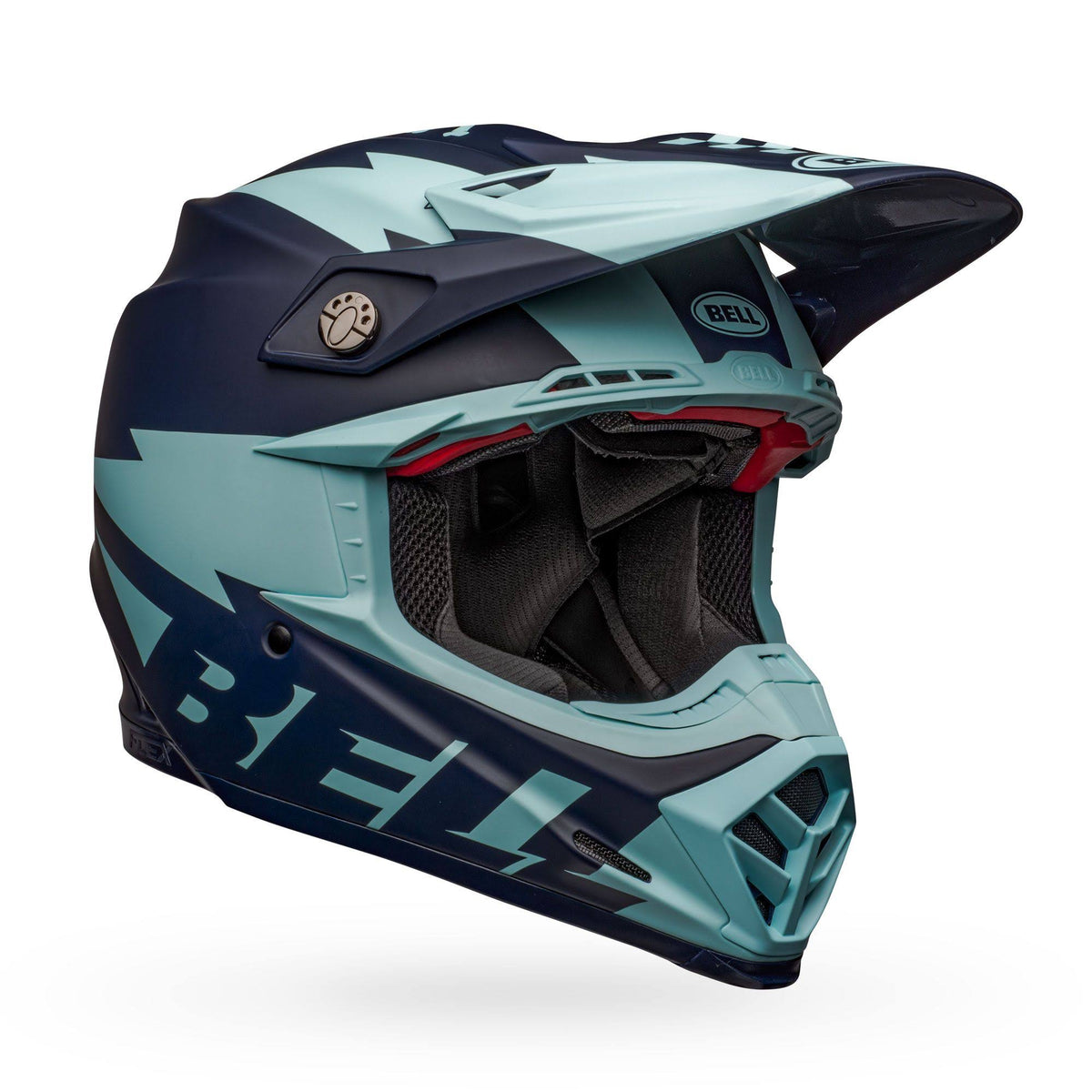 Matte Navy Light Blue Moto-9 Flex Helmet B104