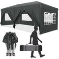 10'x20' Pop up Canopy Tent with 6 Sidewalls and Carry Bag C183