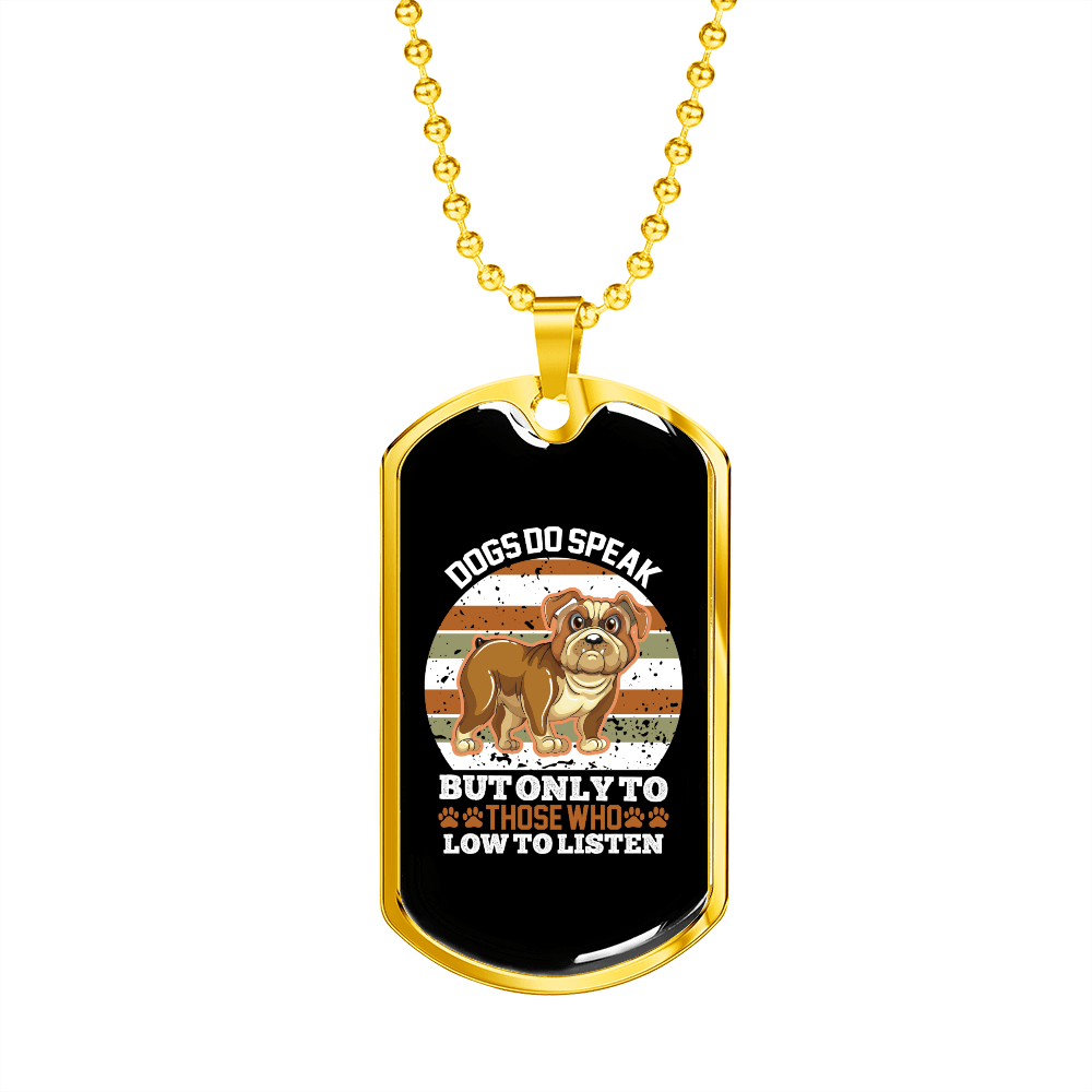 White Necklace Stainless Steel Dog Tag 24" Chain X9664