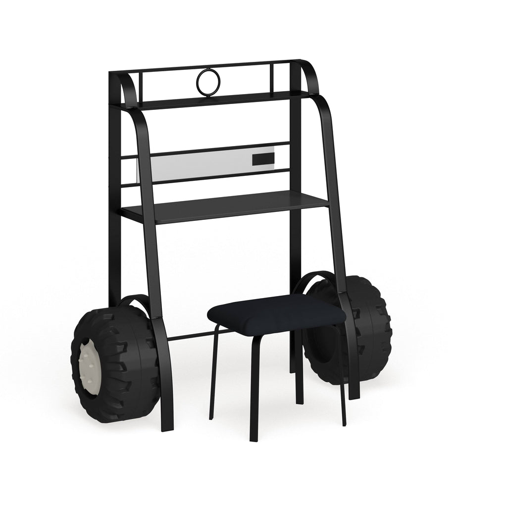 Black 2 Piece Racing Writing Desk Set D9705