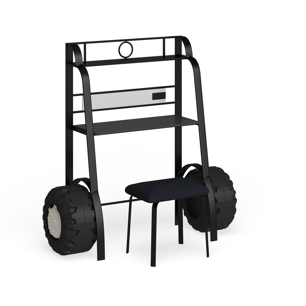 Black 2 Piece Racing Writing Desk Set D9705