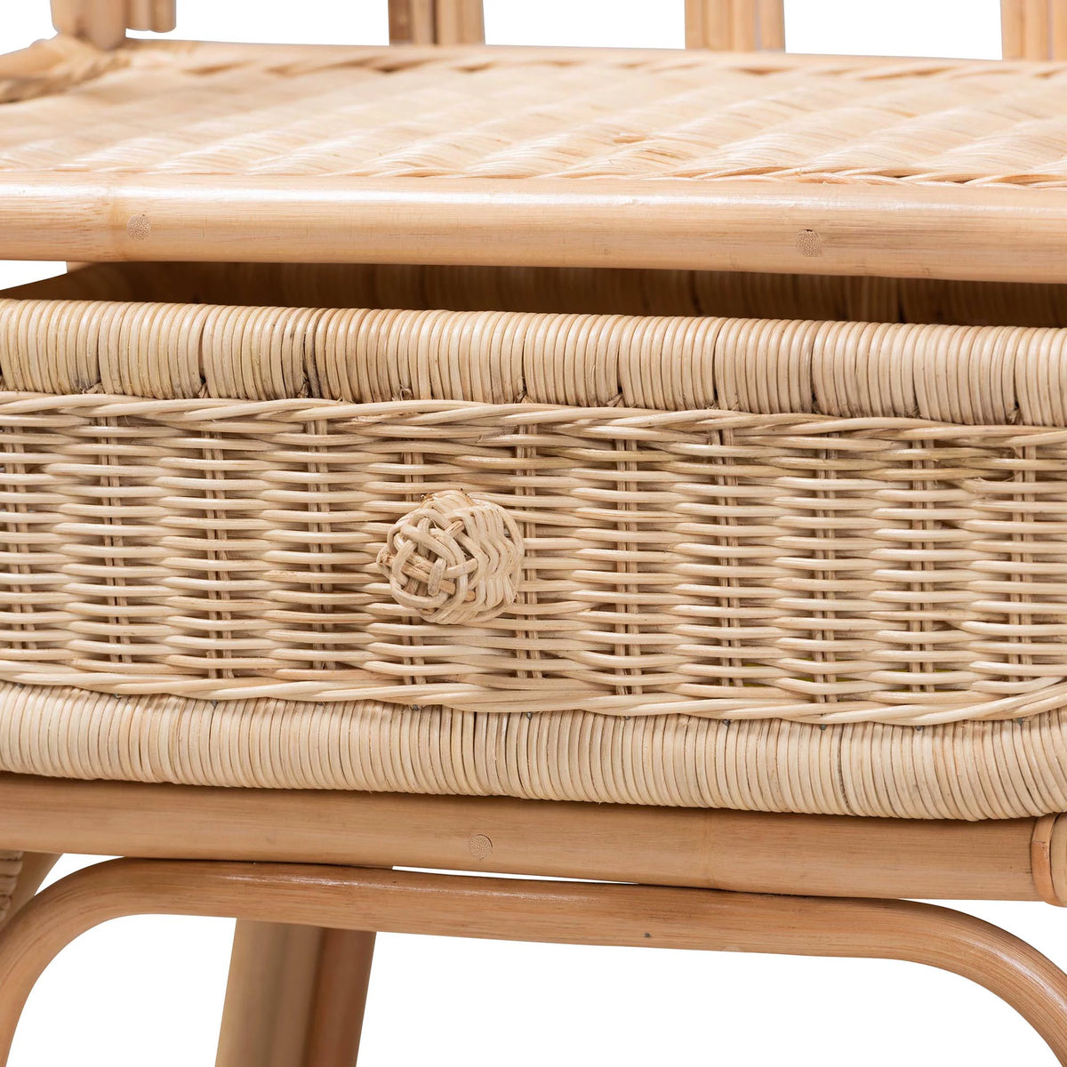 Natural Brown Rattan Nightstand N890347