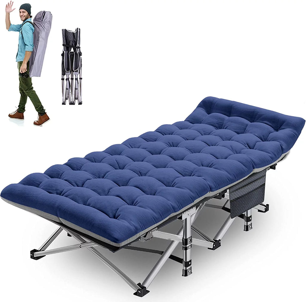 Folding Camping Cot with Mattress and Carry Bag R8711