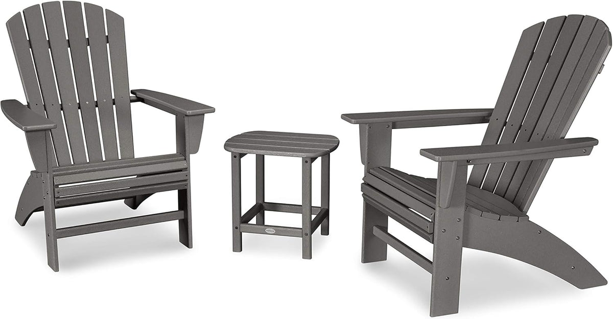 3-Piece Curveback Adirondack Chair Set with Side Table K7119