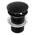 Naples Bronze Toe-Touch Tub Drain with Overflow X2053