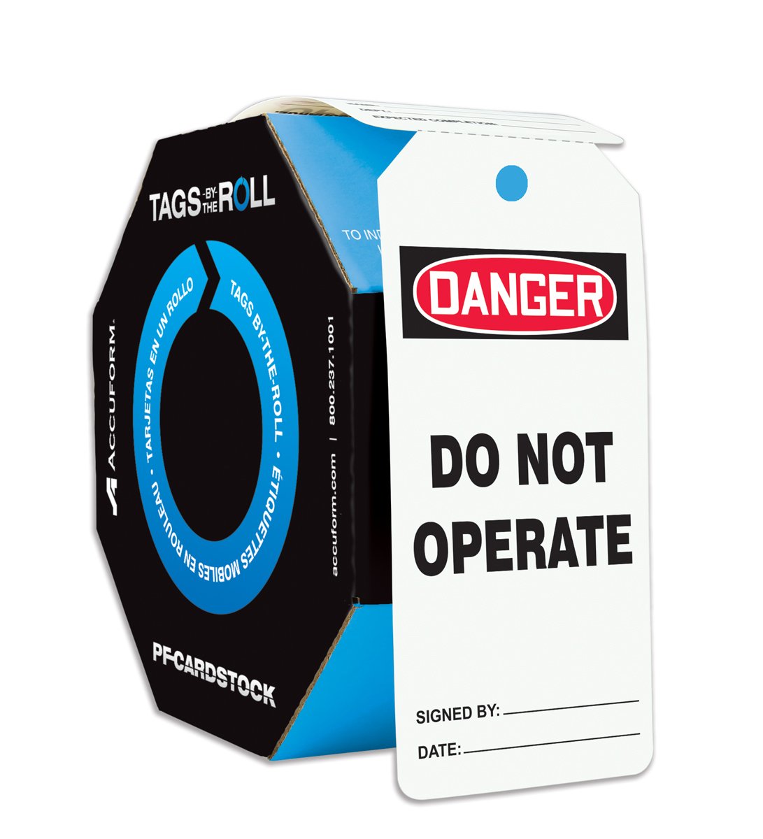 Danger DO NOT Operate Tags, Tear & Water Resistant Cardstock, 6.25 x 3 x 0.01 U926
