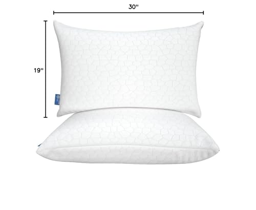 Shredded Memory Foam Cooling Pillows King Size 2 Pack U33144