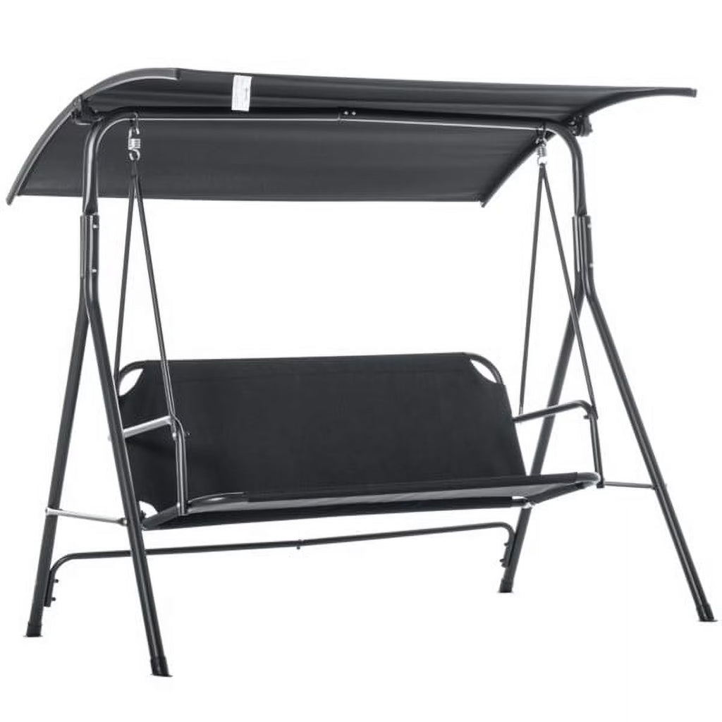 Black 3-Person Porch Swing X76557