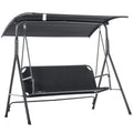 Black 3-Person Porch Swing X76557