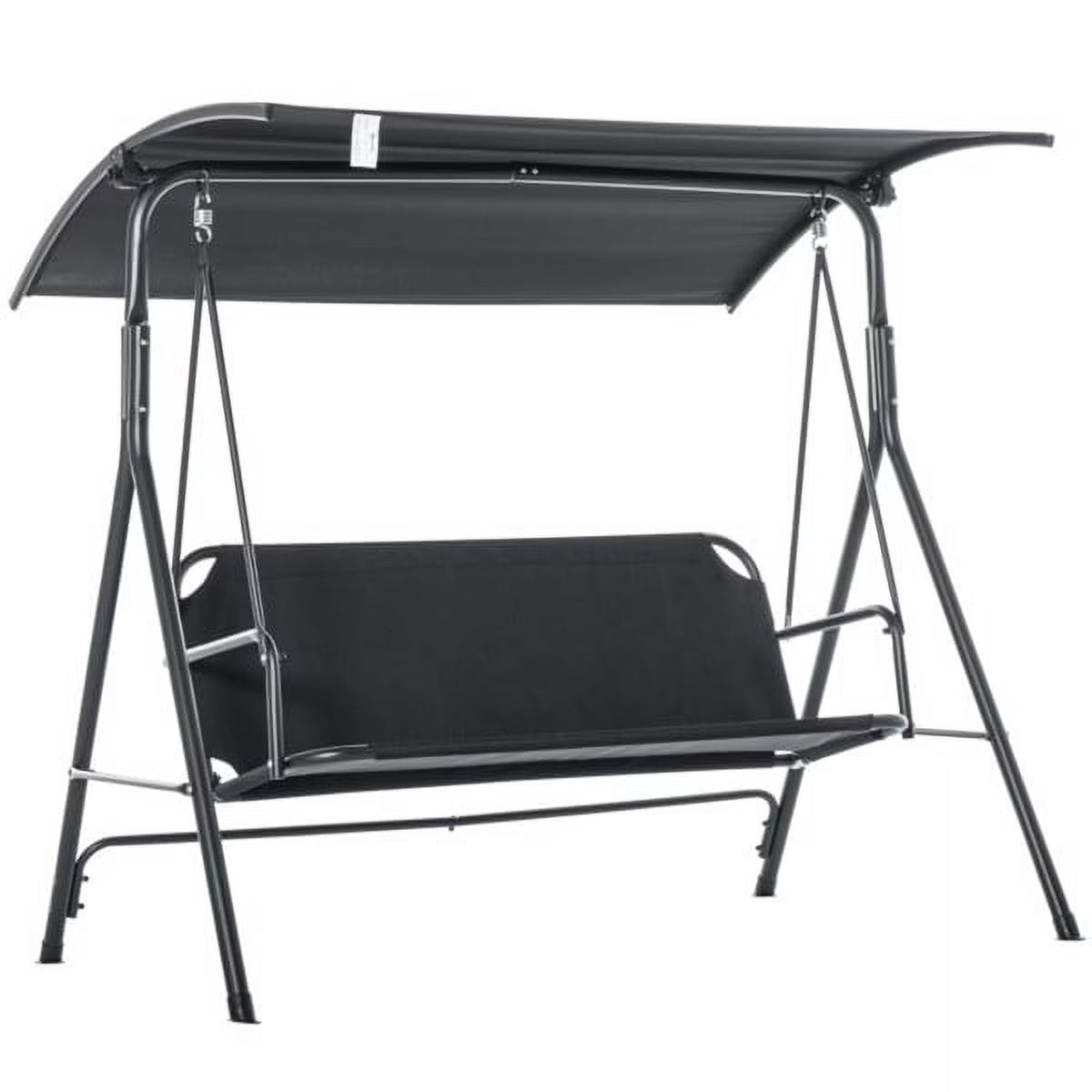 Black 3-Person Porch Swing X76557