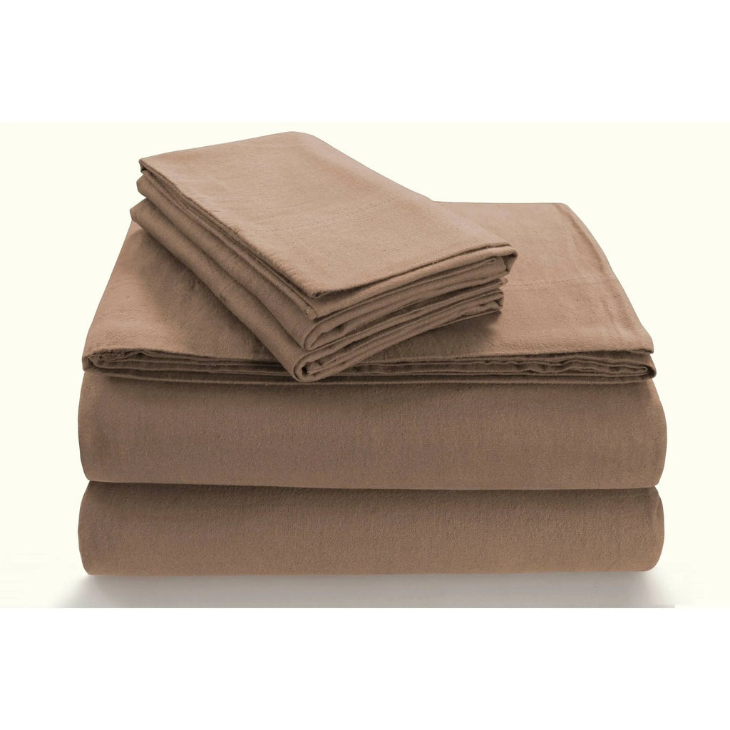 Deep Red Twin XL 3 Piece Flannel Sheet Set N4984