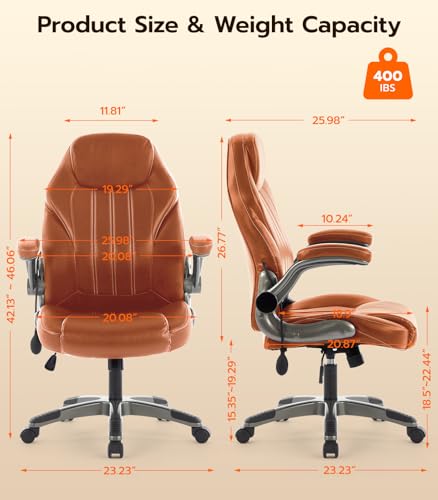 Ergonomic Computer Chair with Flip-Up Arms and Lumbar Support H84497