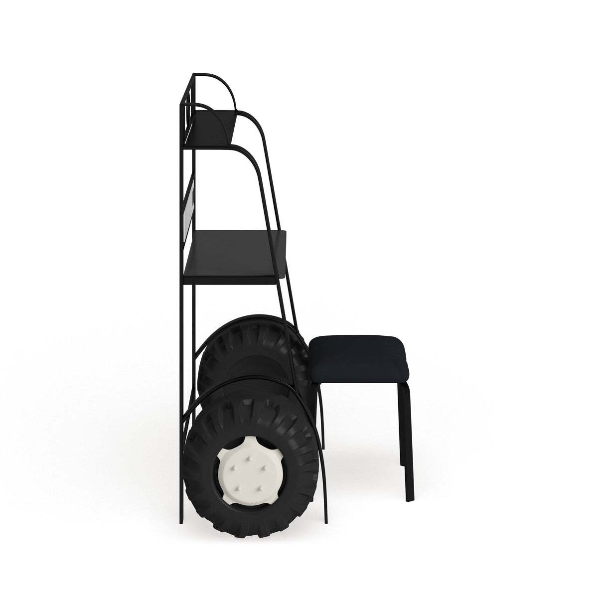 Black 2 Piece Racing Writing Desk Set D9705